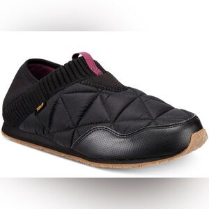 Teva Ember Moc Slip-On Shoes Womens Black Quilted Comfort Casual Outdoor 10 EUC